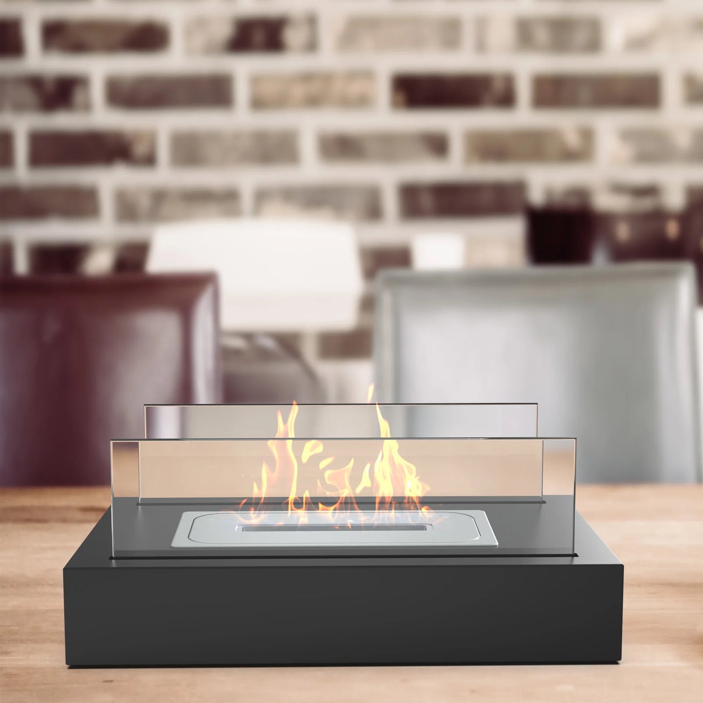 "Tabletop Fire Pit Portable Fireplace, Real Flame Burning, Smokeless"