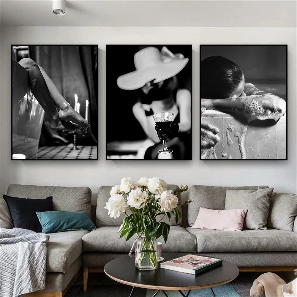 Woman in Bathtub Canvas Print