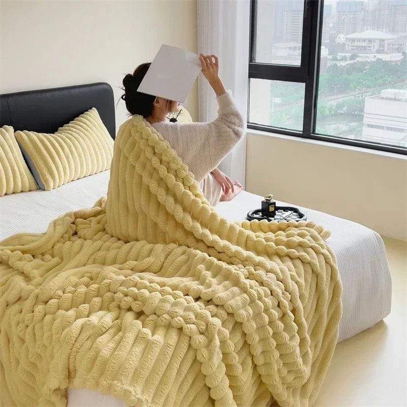 Ins Simple Flannel Blanket