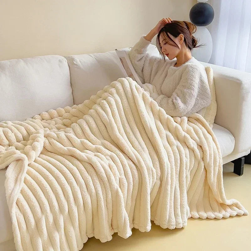 Ins Simple Flannel Blanket