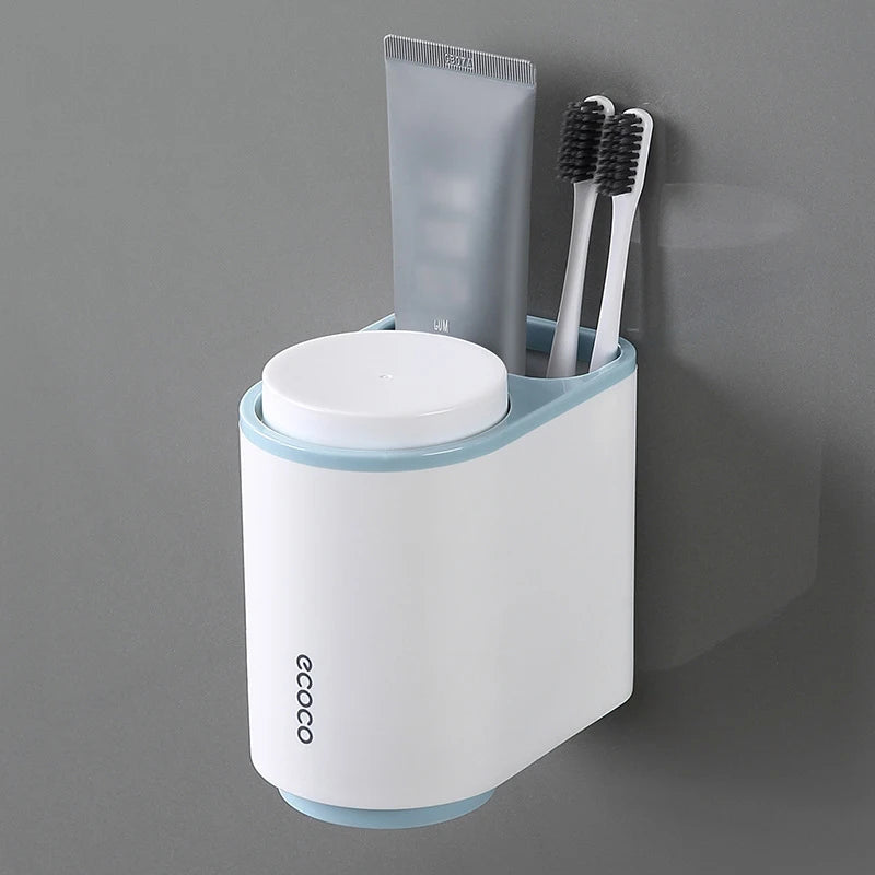 "Wall-Mount Toothbrush Holder Set - Bathroom Accessories"