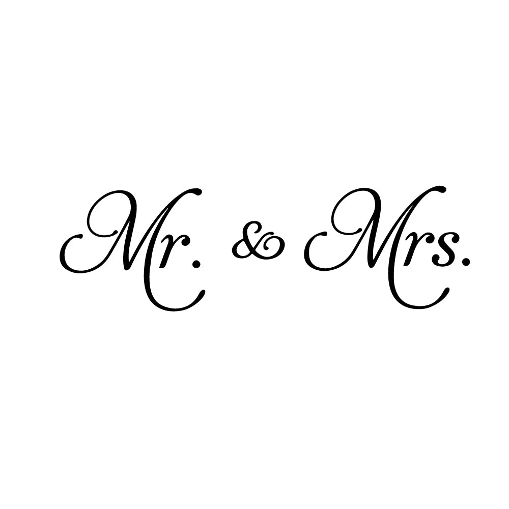 "Mr.& Mrs. Wall Decal"