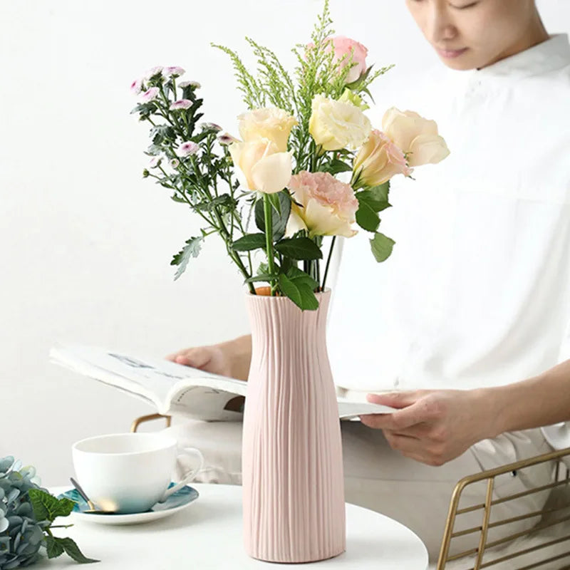 White Imitation Ceramic  Vase