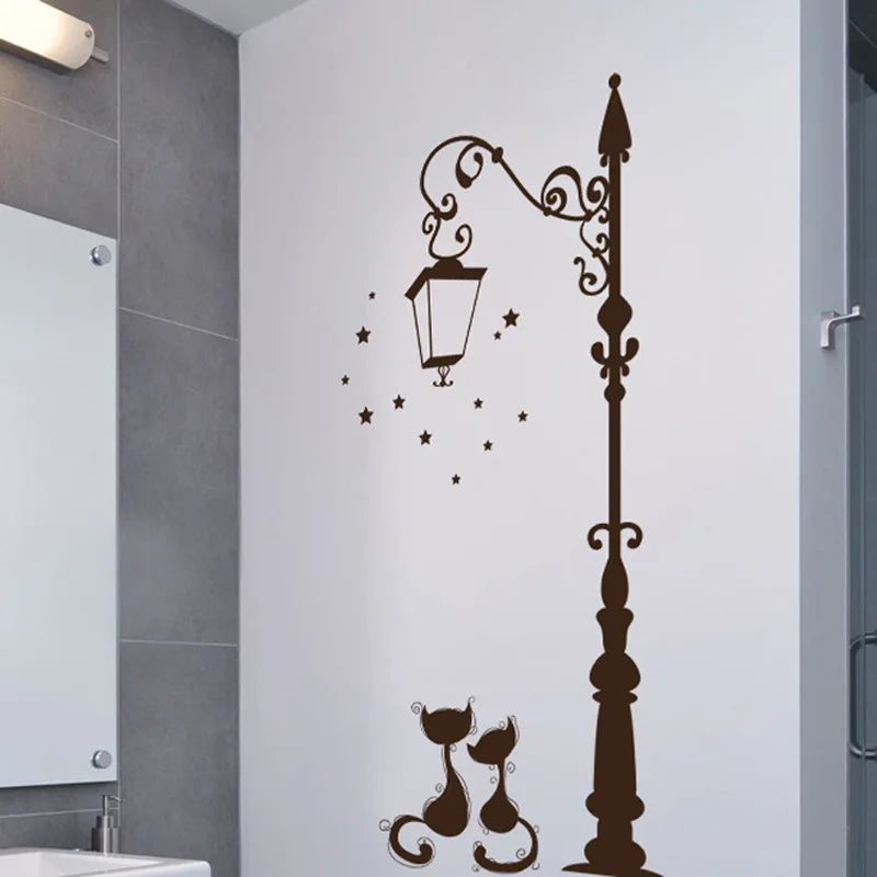 "Romantic Cats Wall Stickers"