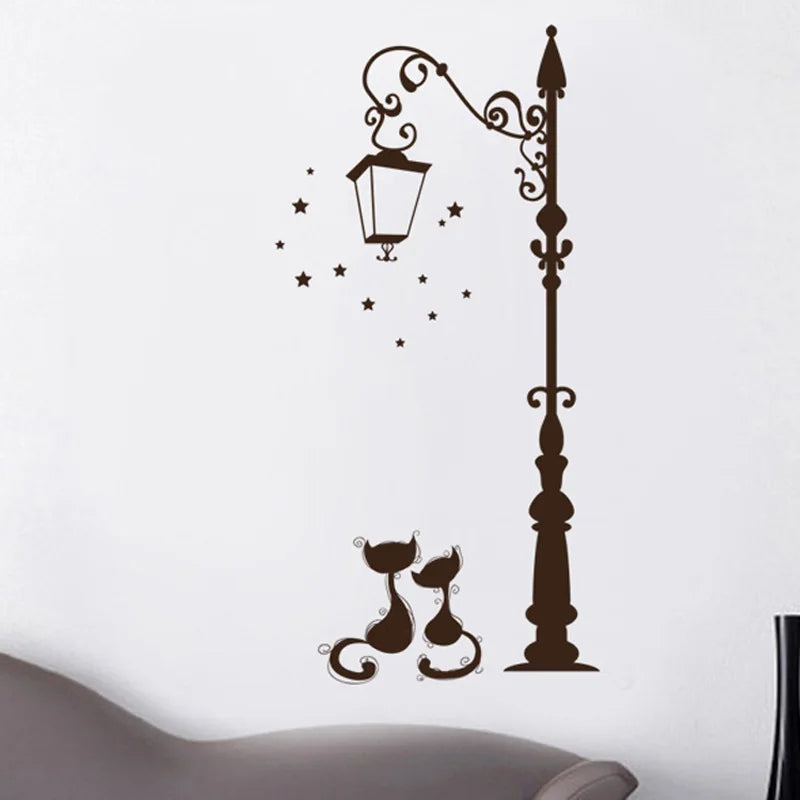 "Romantic Cats Wall Stickers"