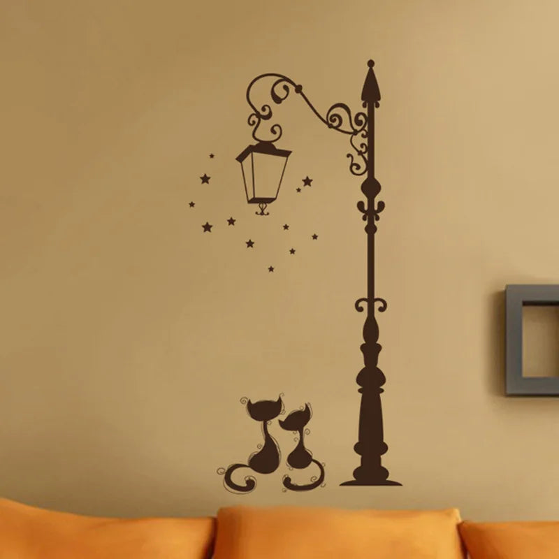 "Romantic Cats Wall Stickers"