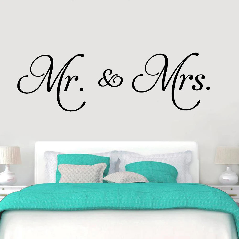 "Mr.& Mrs. Wall Decal"