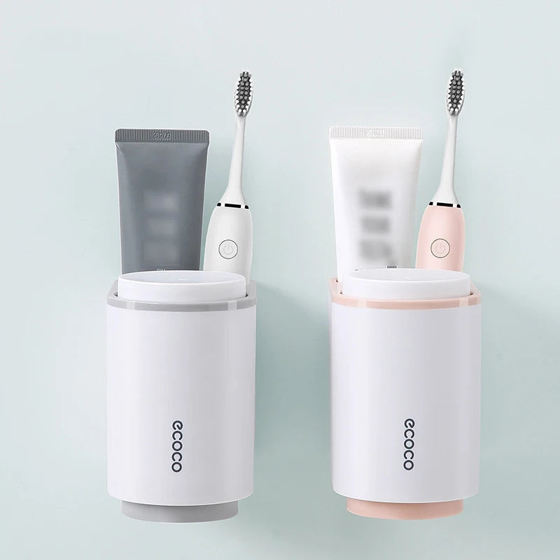 "Wall-Mount Toothbrush Holder Set - Bathroom Accessories"