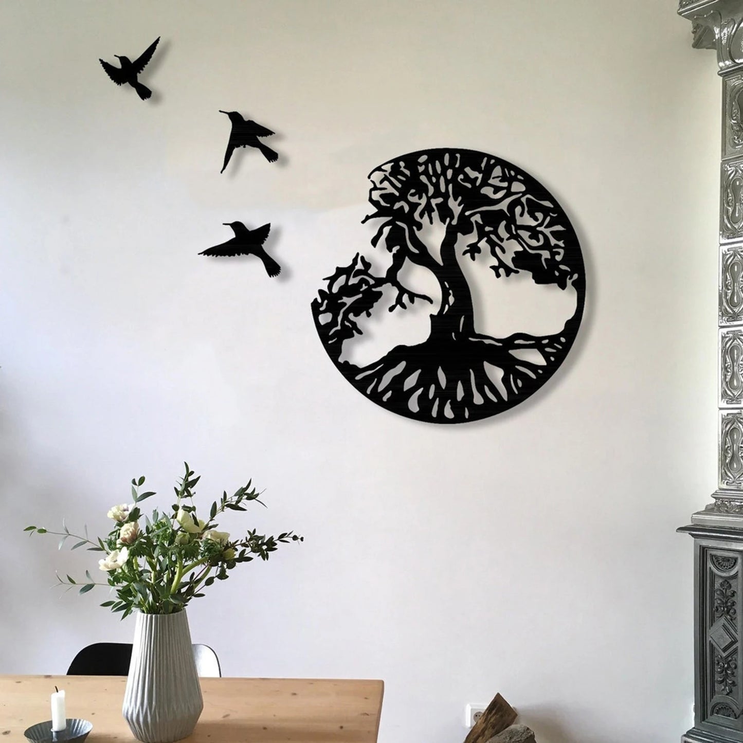 "Tree of Life Birds Wood Wall Decor"