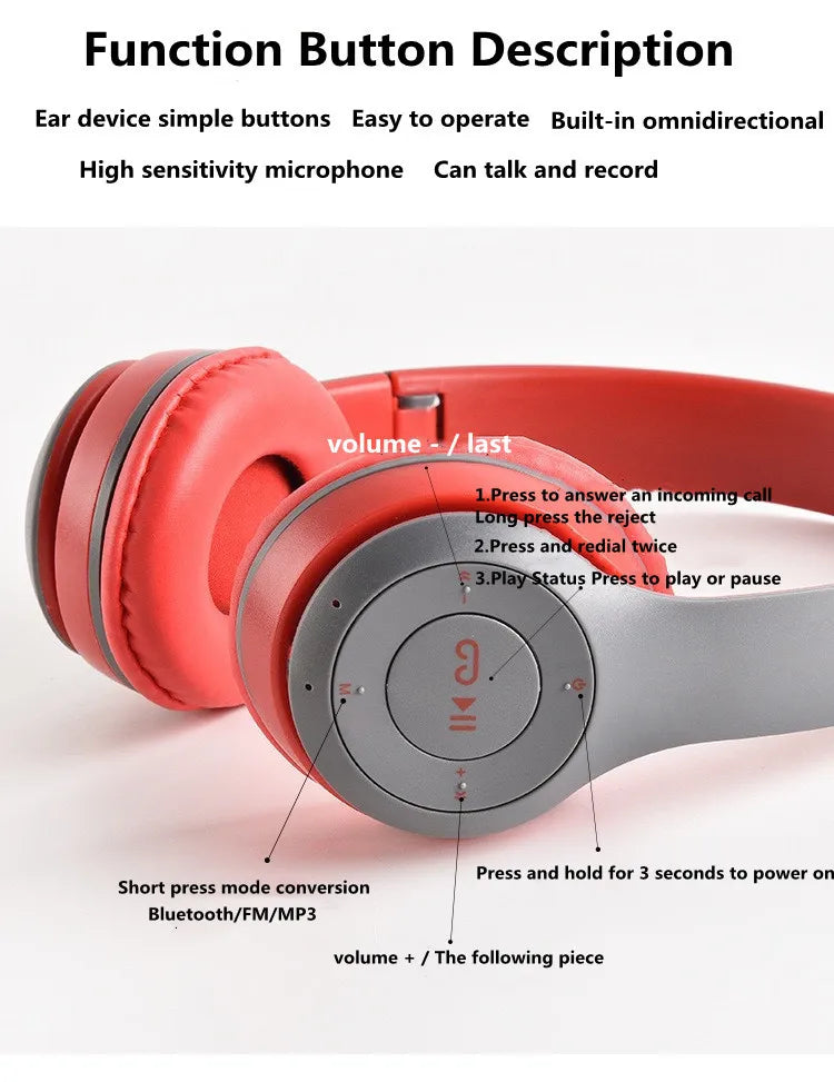 Stereo P47 5.0 Bluetooth Headset