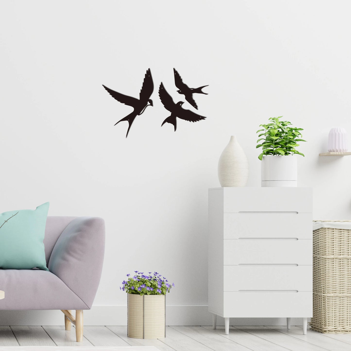 "Metal Cranes Birds Wall Decor"