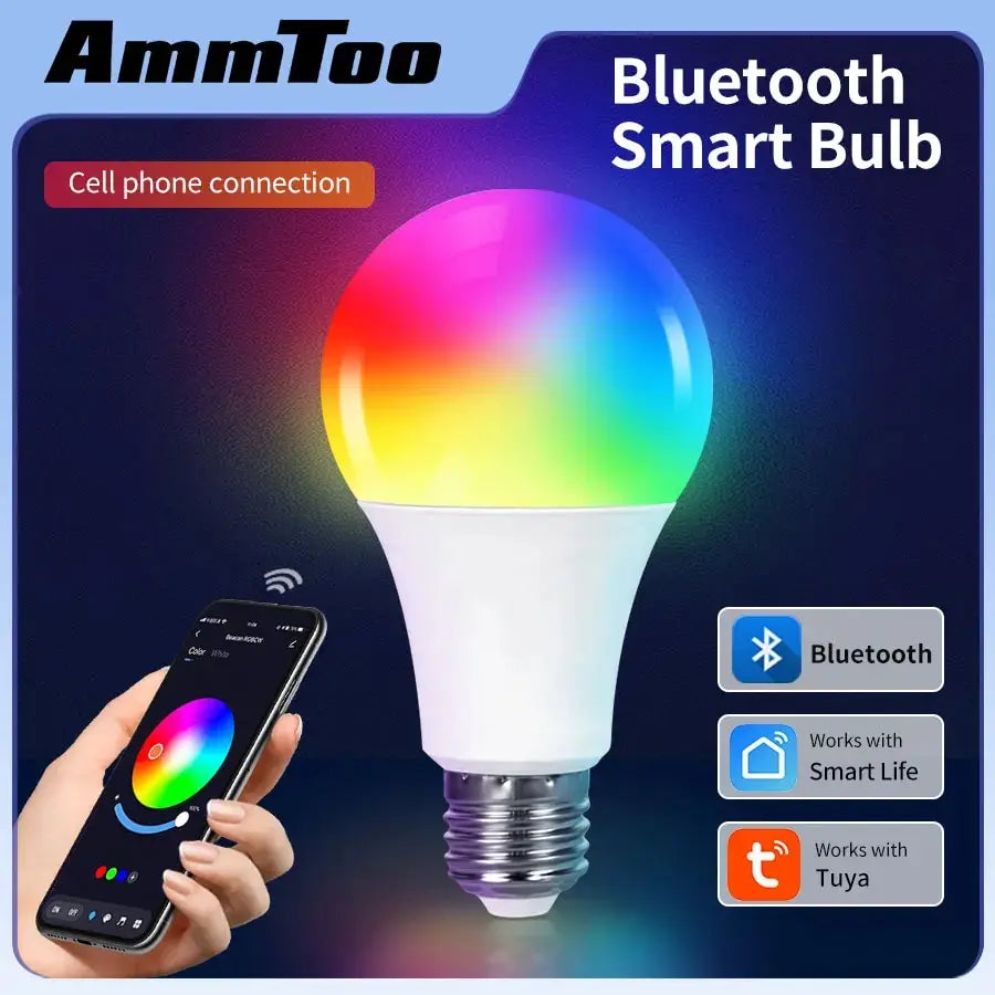 AmmToo Tuya Bluetooth Smart RGB LED Bulb