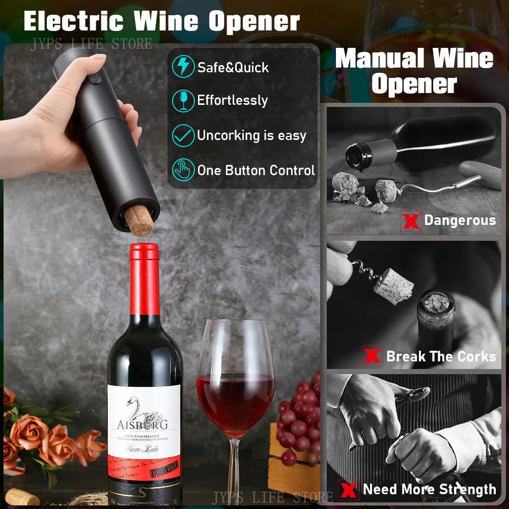 Electric Wine Opener with Foil Cutter