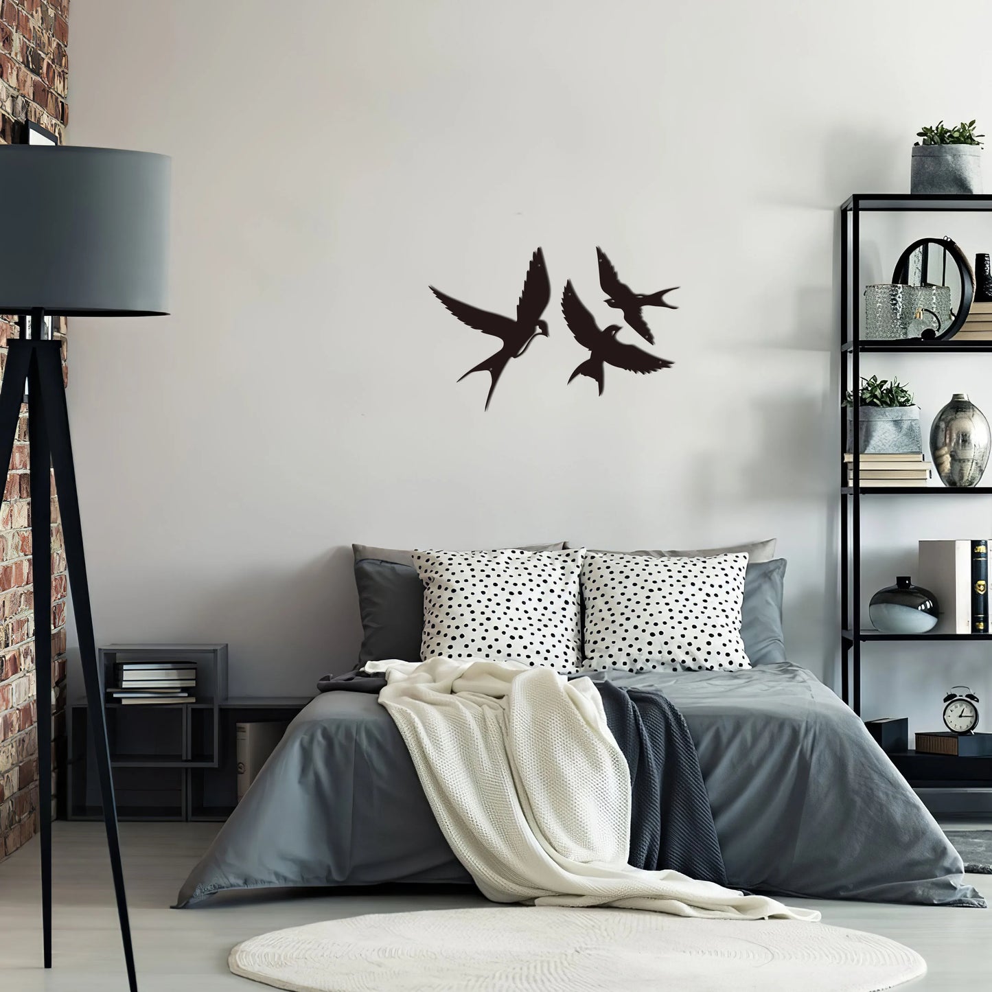 "Metal Cranes Birds Wall Decor"