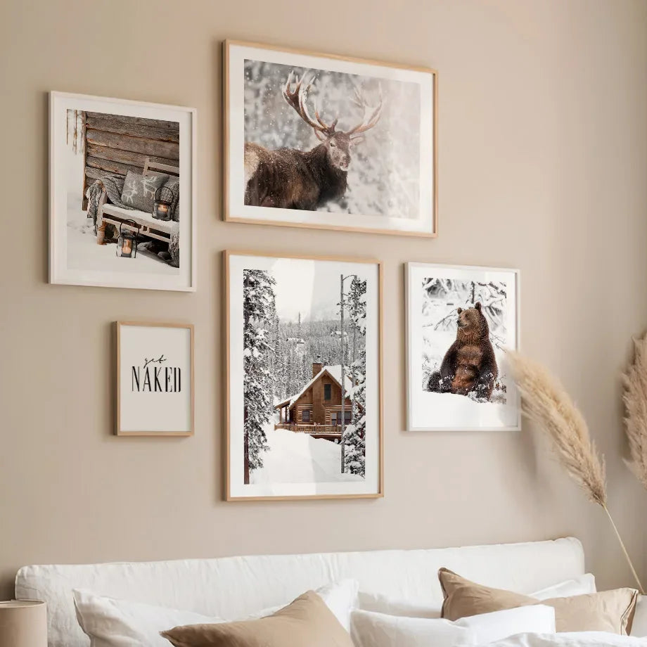 "Winter Forest Landscape Wall Art"