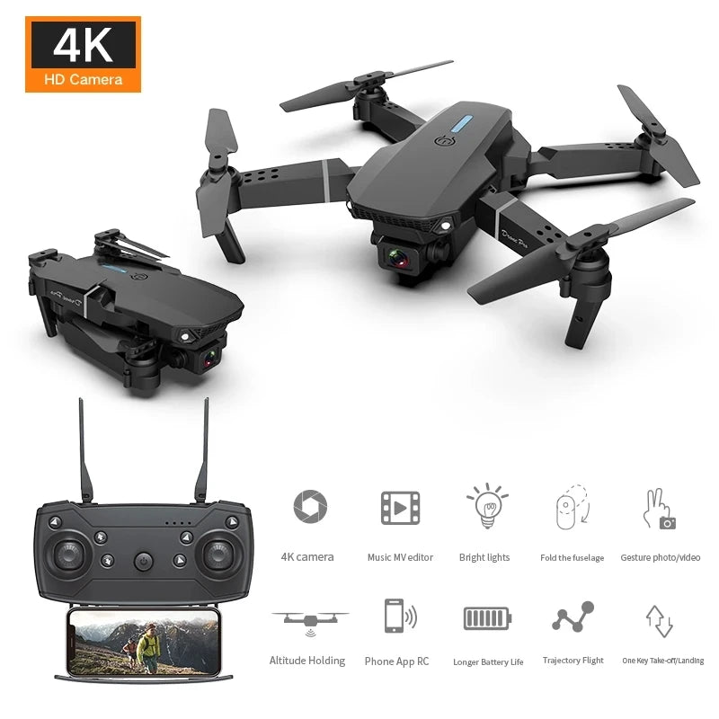 E88 4K Camera Foldable RC Drone