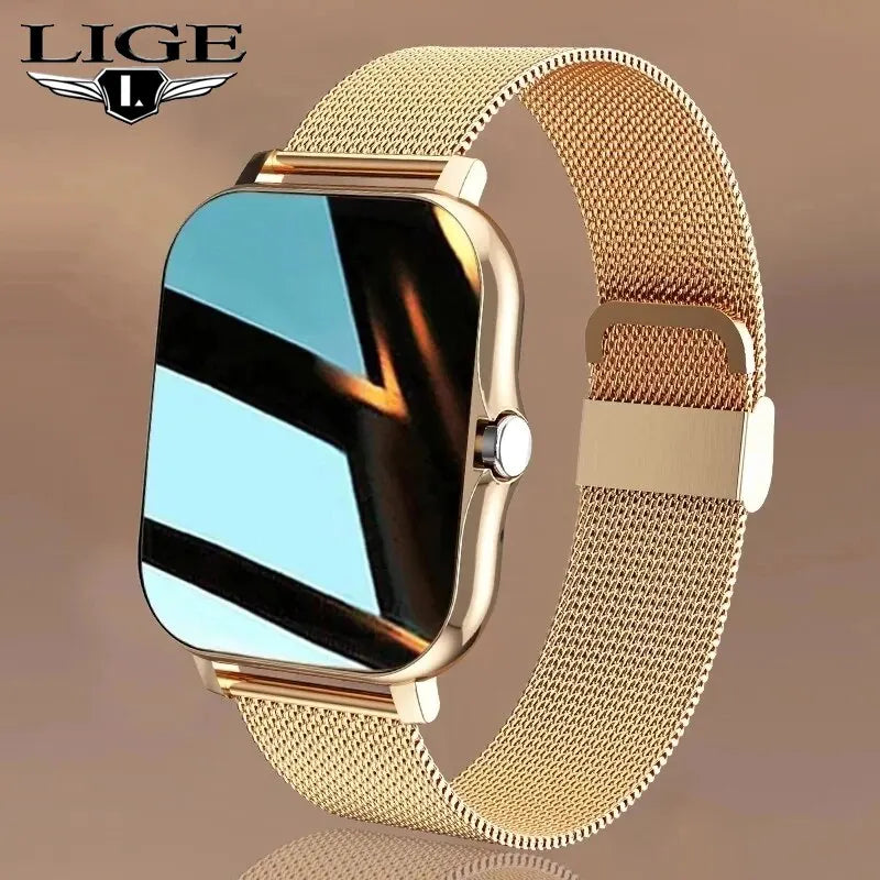 LIGE 2024 Smartwatch, Full Touch Screen, Bluetooth Calls