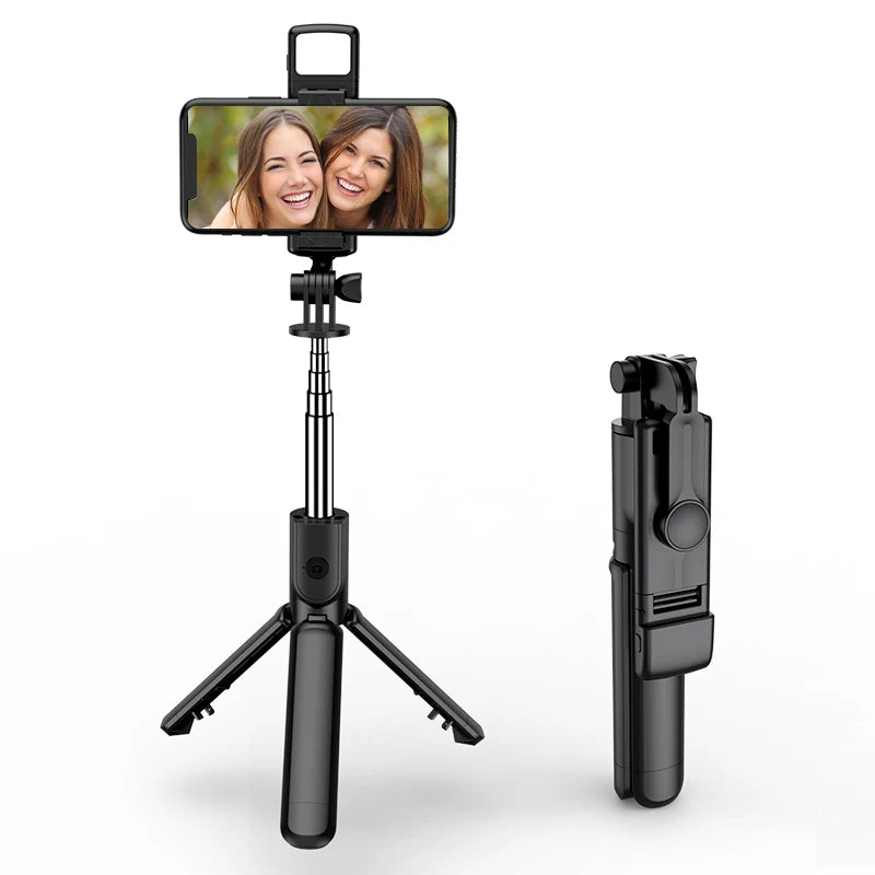 Wireless Selfie Stick Tripod with Light Bluetooth Remote