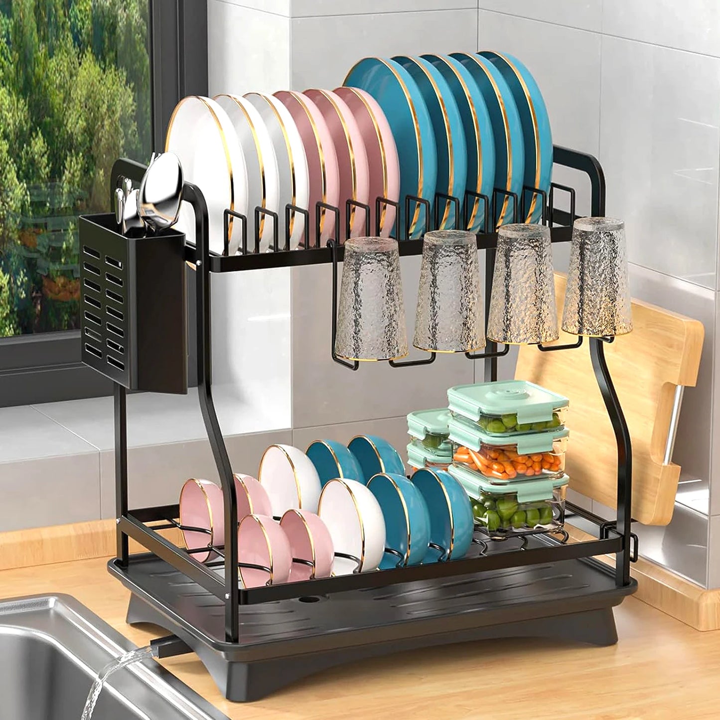 Dish Storage Drain rack for kitchen