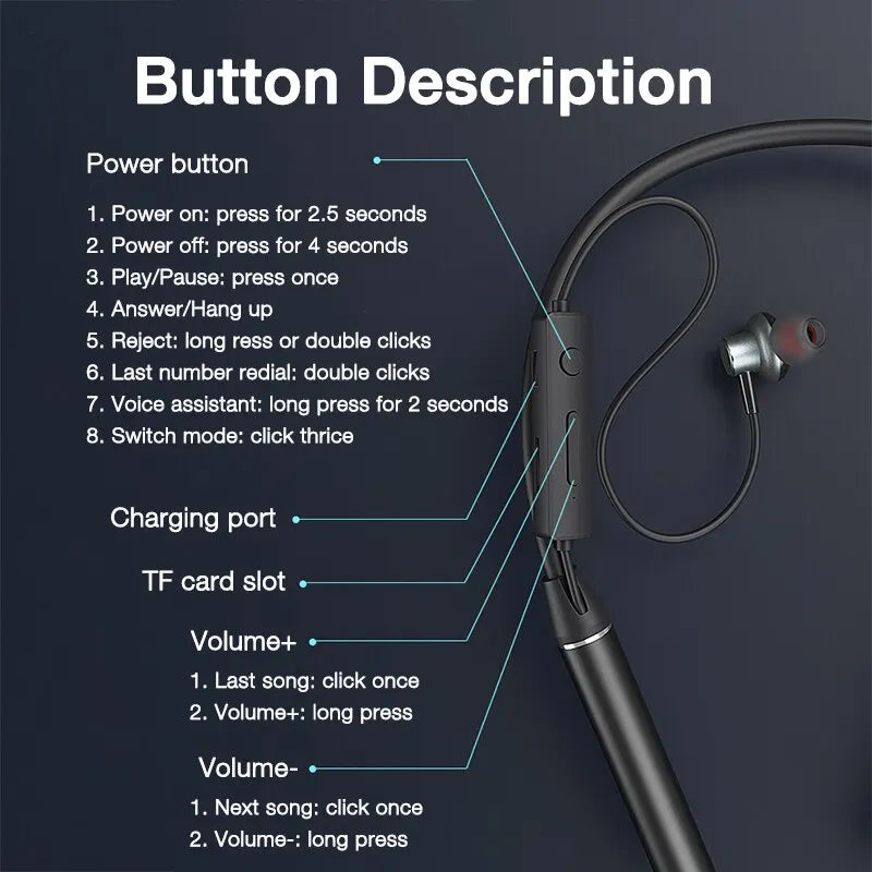 Wireless Bluetooth Headphones with 180 Hour Battery Life