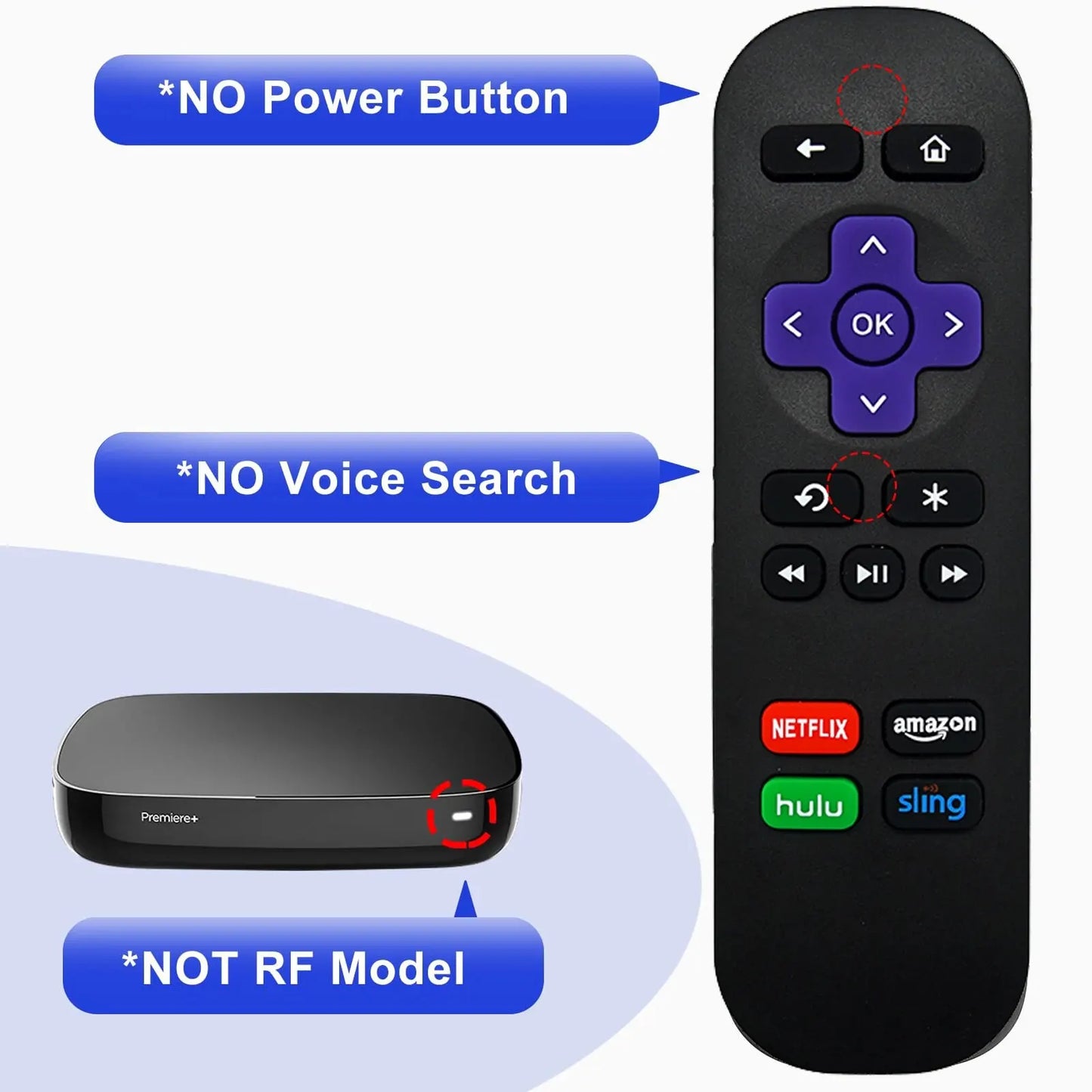 Rc680 Remote Control for Roku Devices