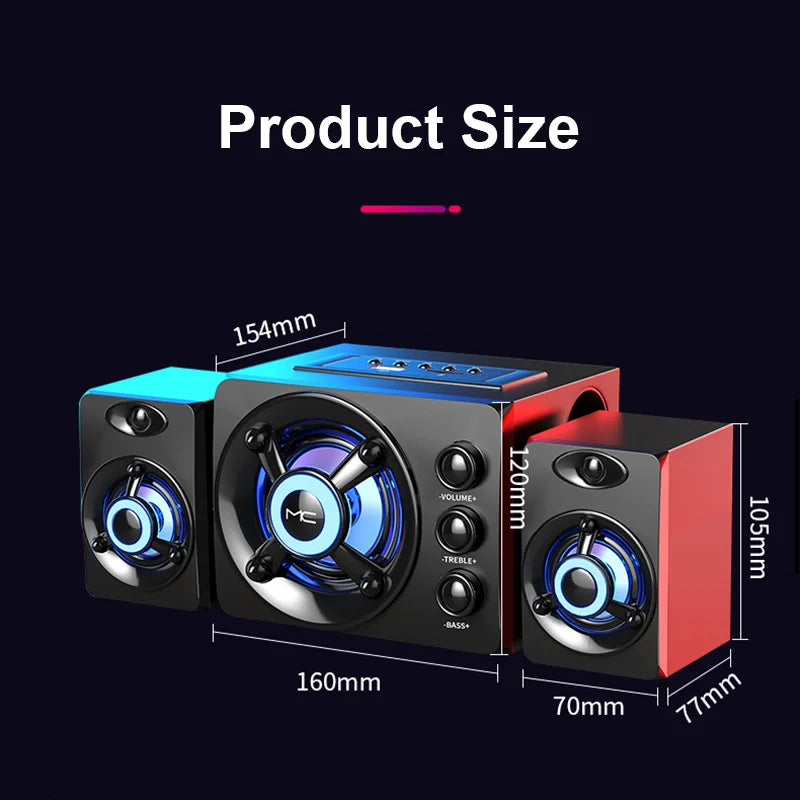 HIFI 3D LED Stereo Speakers