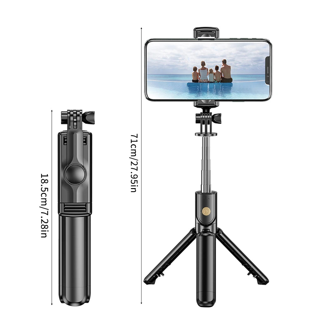 Wireless Selfie Stick Tripod with Light Bluetooth Remote