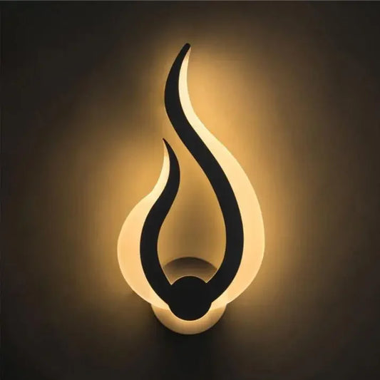 LED Modern Wall Lamp with Flame Shape Acrylic Sconce