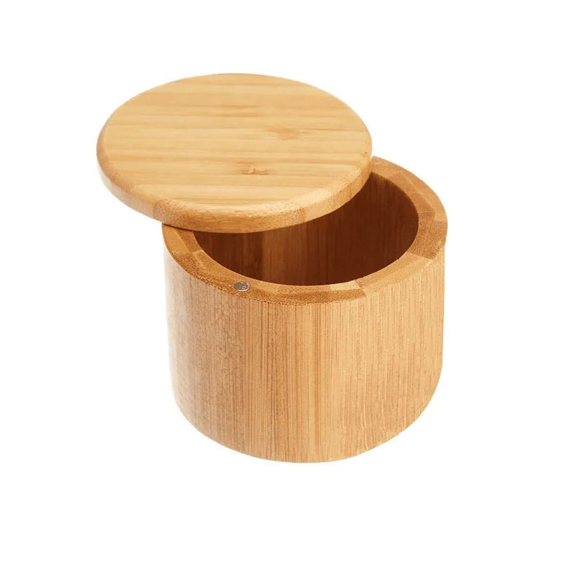 Natural Bamboo Spice Jar Storage Box