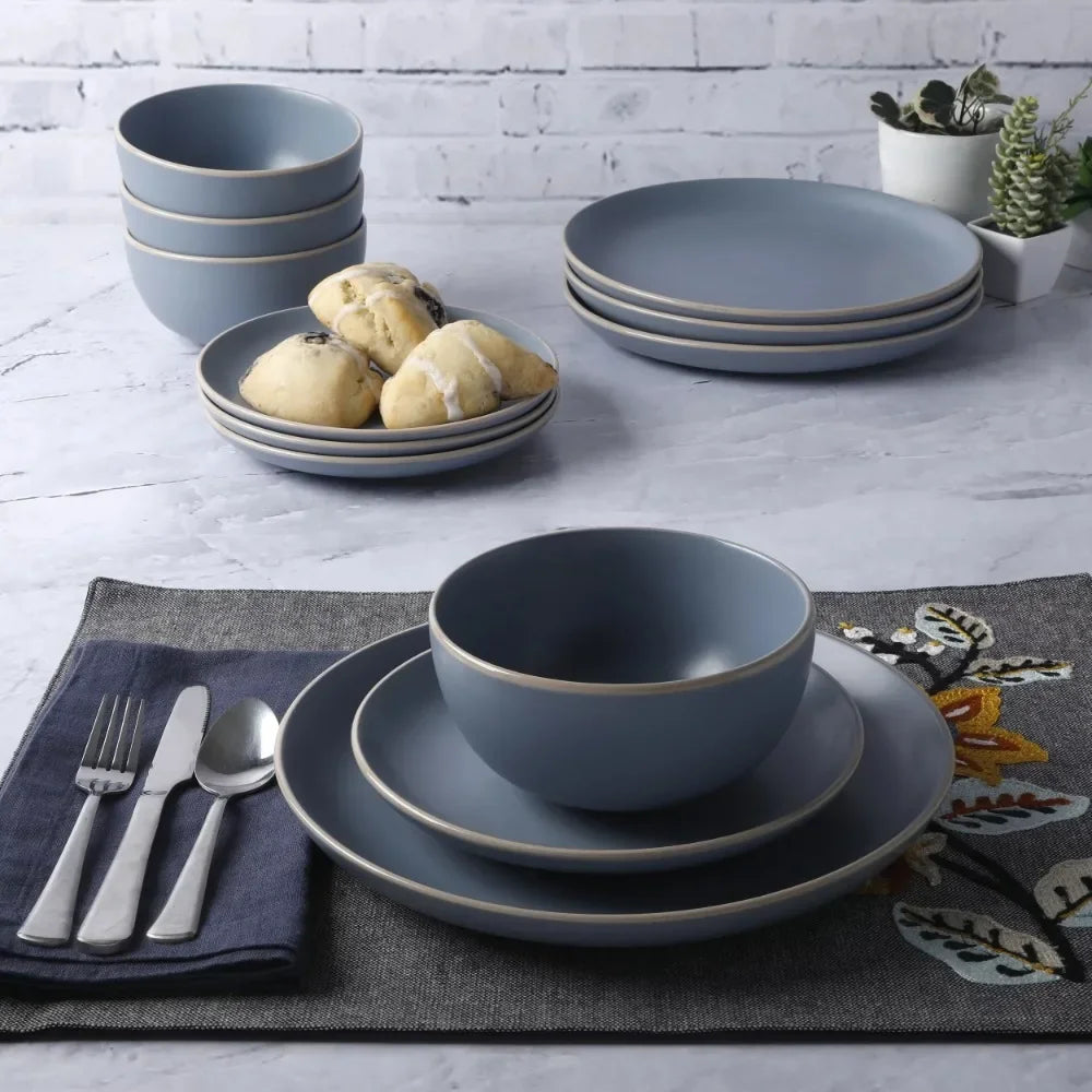 Zuri Matte 12-Piece Dinnerware Set