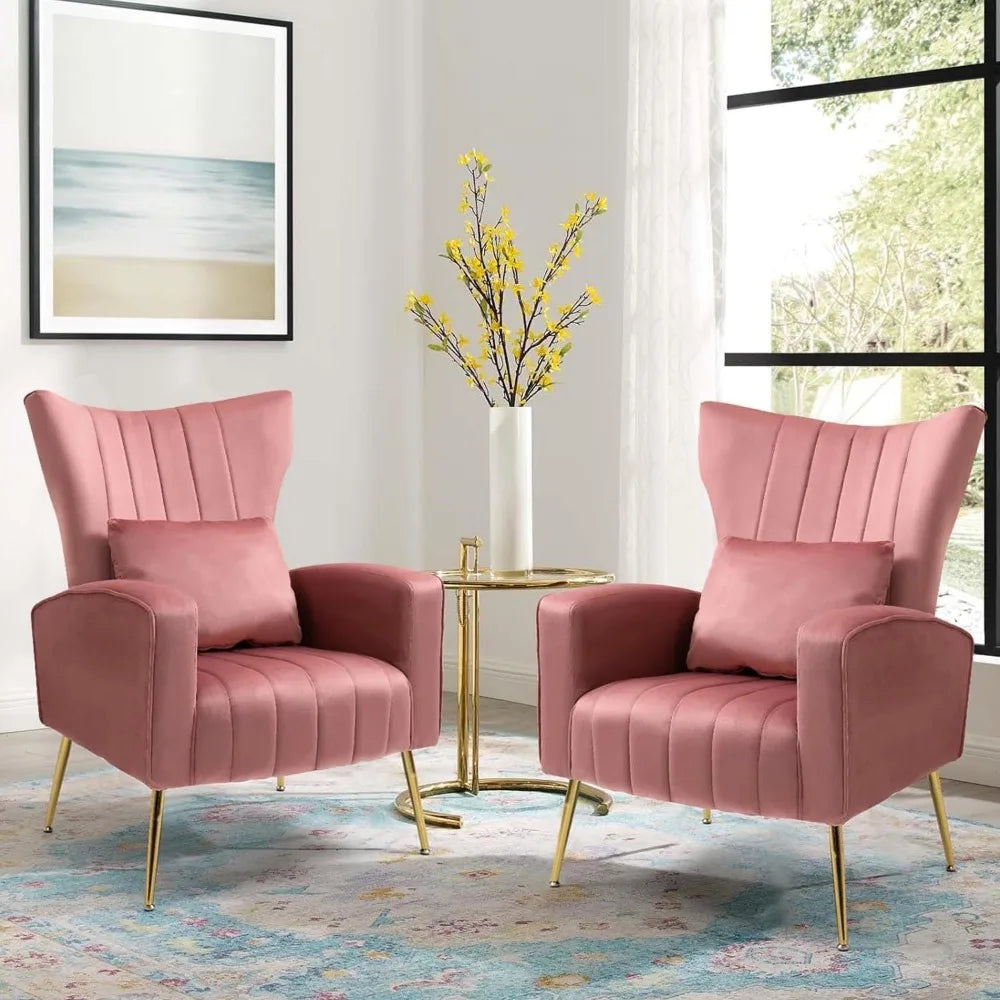 Velvet Living Room Chair Set of 2