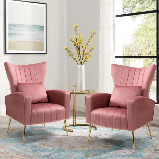 Velvet Living Room Chair Set of 2