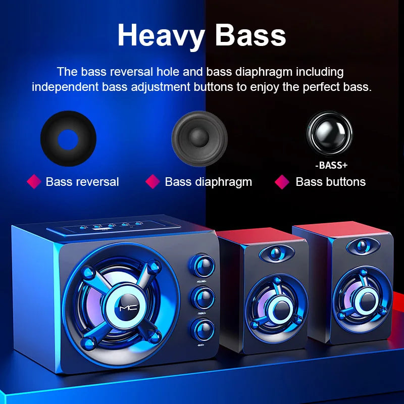 HIFI 3D LED Stereo Speakers