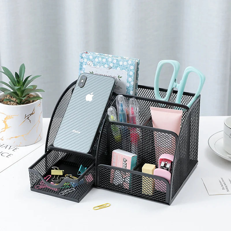 Metal Mesh Desk Organizer