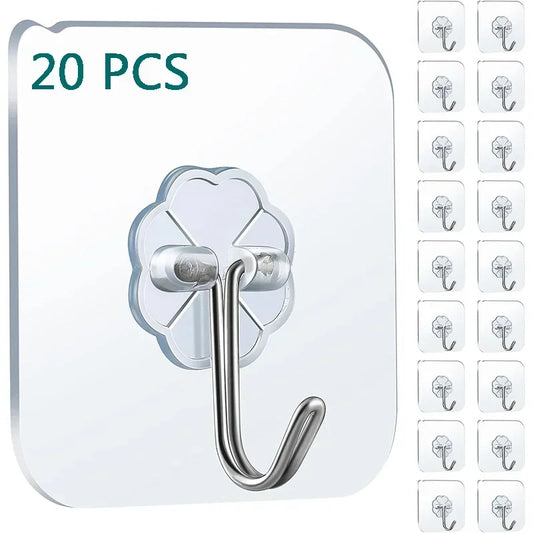 Transparent  Self Adhesive Hooks Heavy Duty Wall Hooks