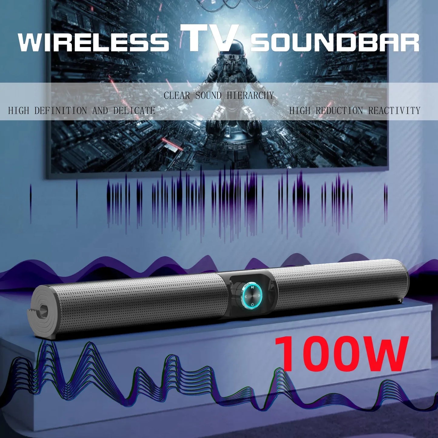 High Power Wireless Bluetooth Soundbar