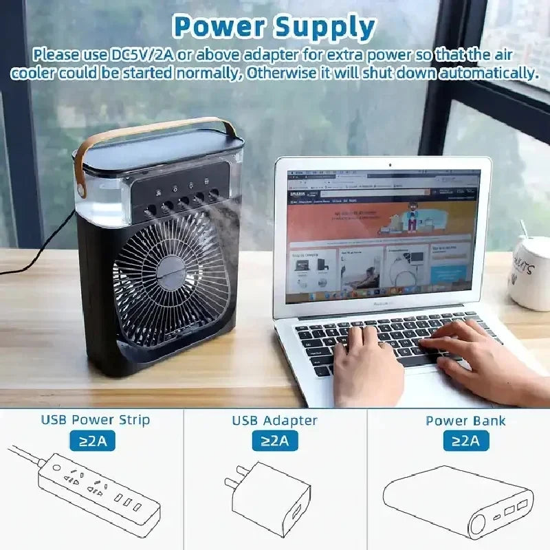 Portable 3 In 1 Fan AIr Conditioner Cooler