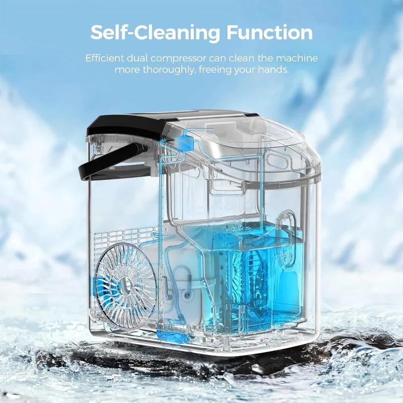 AGLUCKY Portable Nugget Ice Maker