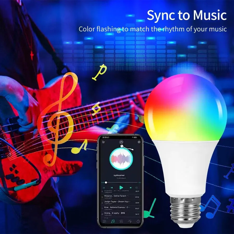 AmmToo Tuya Bluetooth Smart RGB LED Bulb