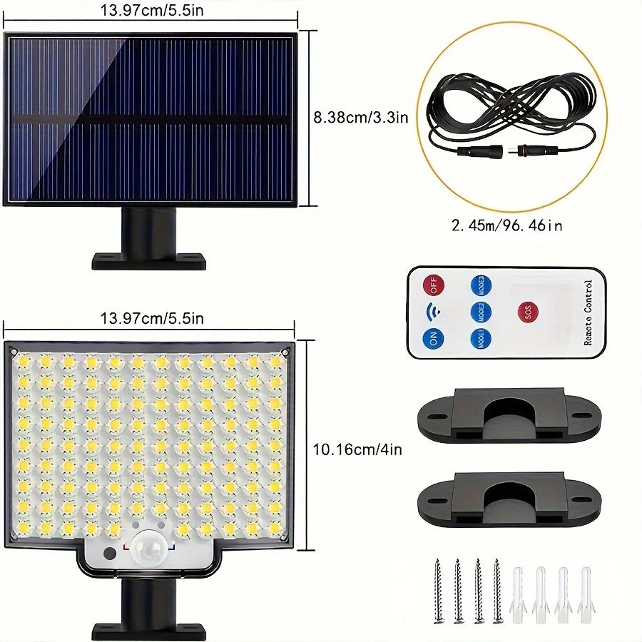 1PC 106LED Split Solar Light Outdoor Waterproof with Motion Sensor Floodlight