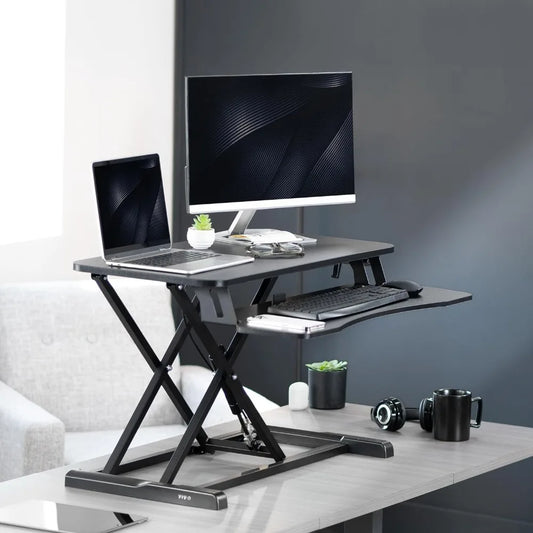 VIVO 32" Desk Converter: Height-Adjustable Sit-to-Stand Riser