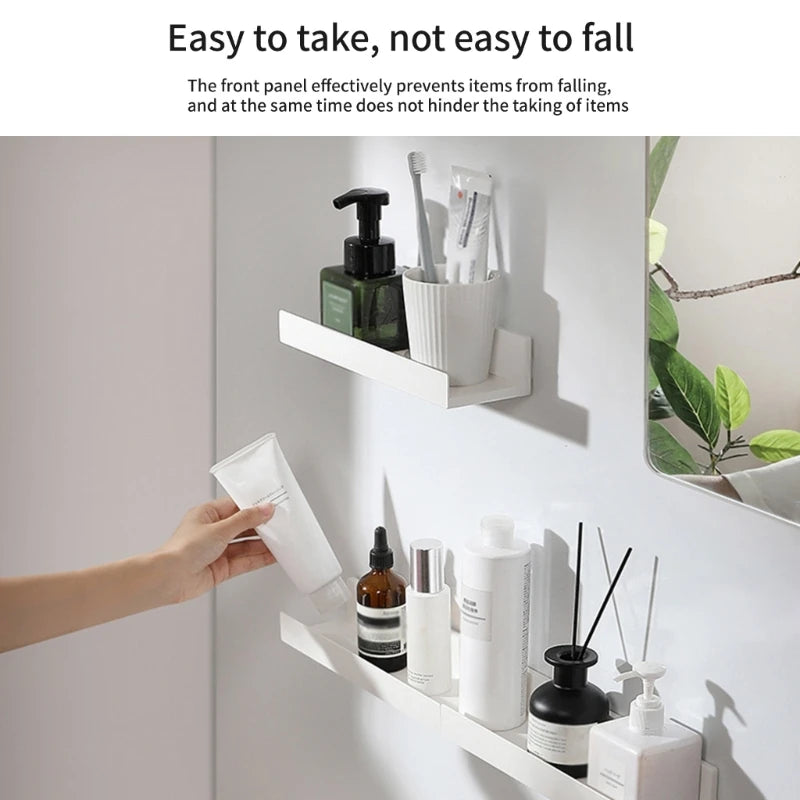 Adhesive No-drill Space Saving Shelf Rack