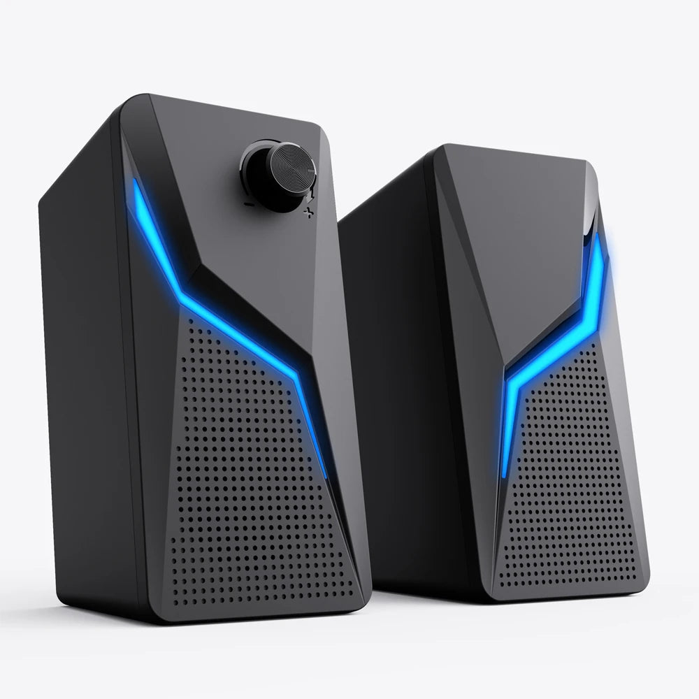 RGB Gaming Speakers with Microphone - USB Wired