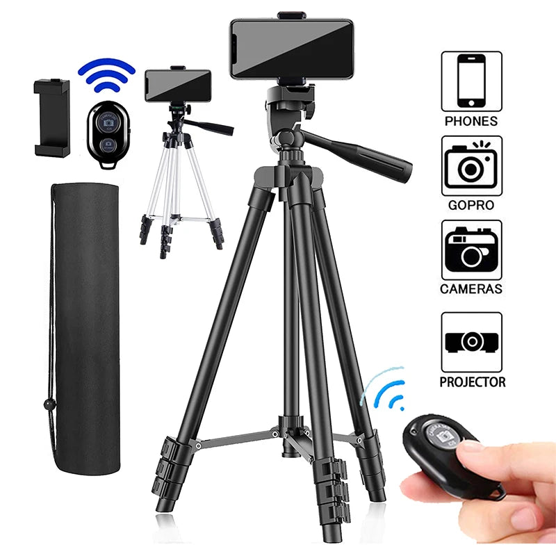 Tripod for Phone 100cm - Video Recording Stand with Bluetooth Remote