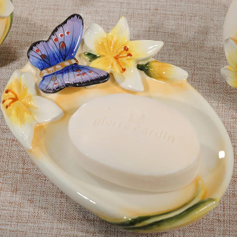 Butterfly Bathroom Accessory Set