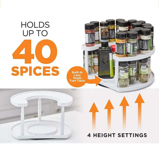 Rotating Spice Rack Organizer