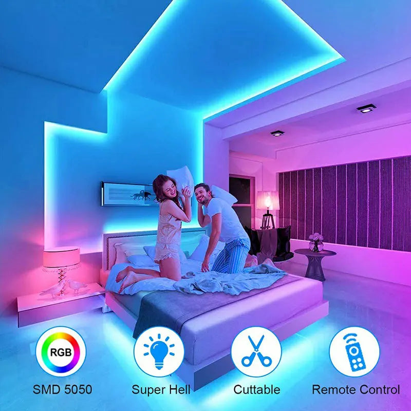 RGB USB LED Light Strip with Remote Control & Music Sync